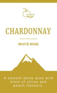 Chardonnay Wine Bottle Label