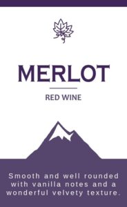 Merlot Wine Bottle Label