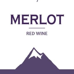 Merlot Wine Bottle Label