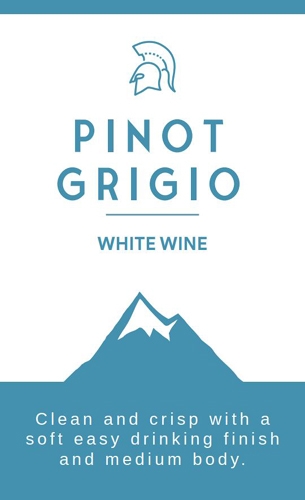 Pinot Grigio Wine Bottle Label