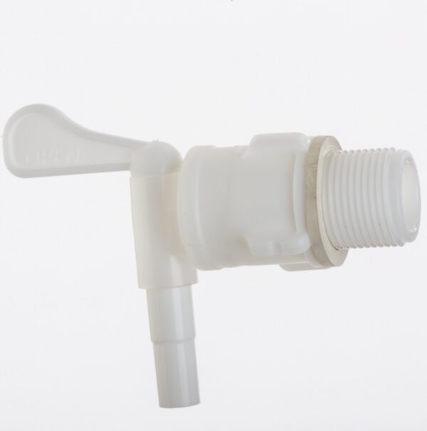 White Tap with Anti-Sediment Back Nut